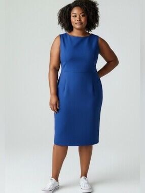 Chadwicks Royal Blue Sleeveless Sheath Dress